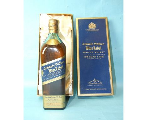 Johnnie Walker Blue Label Blended Scotch Whisky, bottle no. A00981JW, 43% vol, 1L, in box.