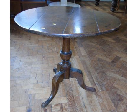 George III oak tripod table. Condition reports are not availabe for our Interiors Sales.