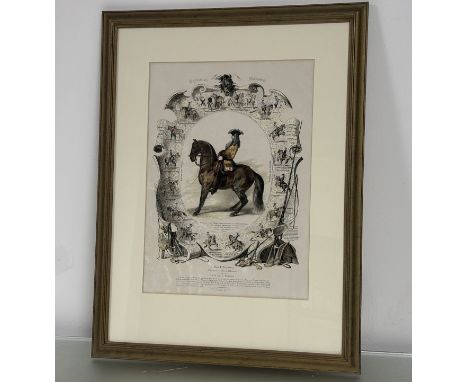 A 18hc framed Equitation Anglaise 1750-1760, Charles Aubry (French 1811-1877), after Eisenberg, "L'Arret avec le Cavesson, li