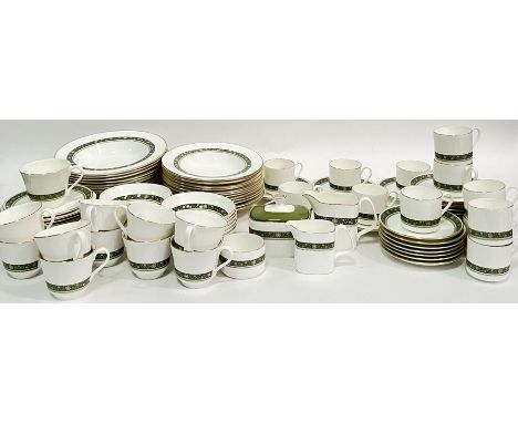 An extensive Royal Doulton 'Rondelay' tea and dinner service comprising twelve coffee cans, twelve saucers, eleven teacups, t