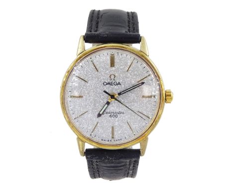 Omega Seamaster 600 gentleman's gold-plated and stainless steel manual wind wristwatch, Ref. 135.011, Cal. 601, unusual hand 