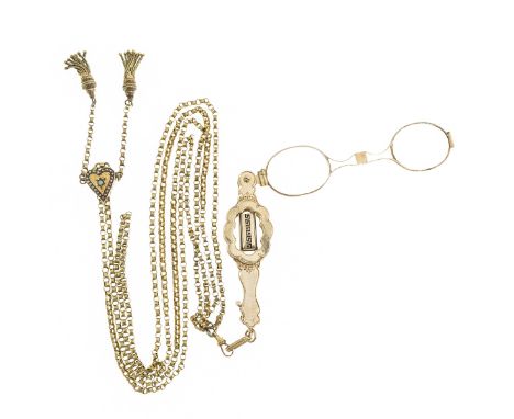 with lorgnette