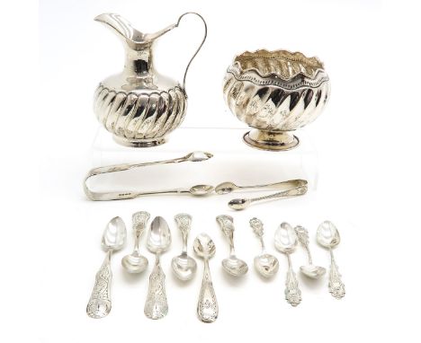 including pitcher, height 13 cm., total weight 579 grams