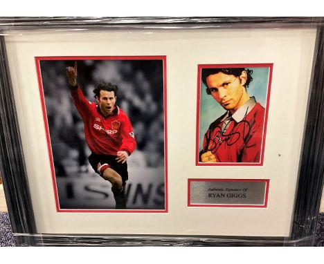 Football Manchester United FC and Wales Legend Ryan Giggs Personally Signed 6x4 Colour Photo with one additional 10x8 Colour 