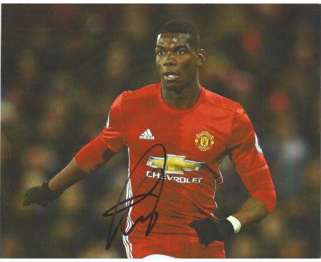 Football Paul Pogba signed Manchester United 10x8 colour photo. Good condition Est.