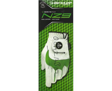 Golf Jose Maria Olazabal signed White Dunlop Golf Glove. Good condition Est.