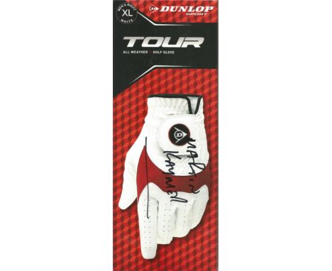 Golf Martin Kaymer signed White Dunlop Golf Glove. Good condition Est.