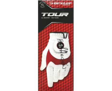 Golf Padraig Harrington signed White Dunlop Golf Glove. Good condition Est.