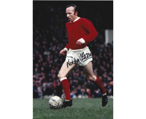 Nobby Stiles signed Manchester United 12x8 colour photo. Norbert Peter Stiles MBE (18 May 1942 - 30 October 2020) was an Engl