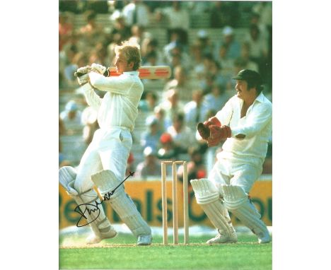 Cricket David Gower signed 10x8 vintage colour photo. Good condition Est.