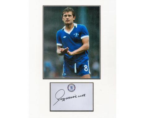 Football Ray Wilkins 16x12 overall Chelsea mounted signature piece includes signed album page and colour photo pictured durin