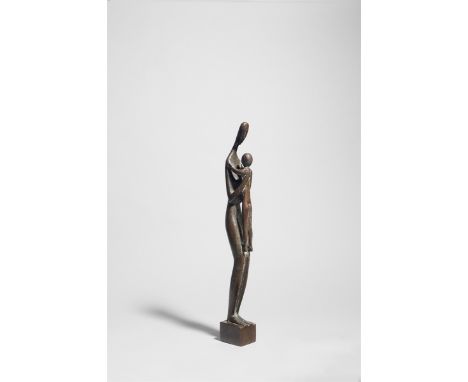 Ewald Mataré (Aachen 1887 – 1965 Düsseldorf). „Mutter und Kind“. 1930/31Bronze mit brauner Patina.  52&nbsp;×&nbsp;5,5&nbsp;×