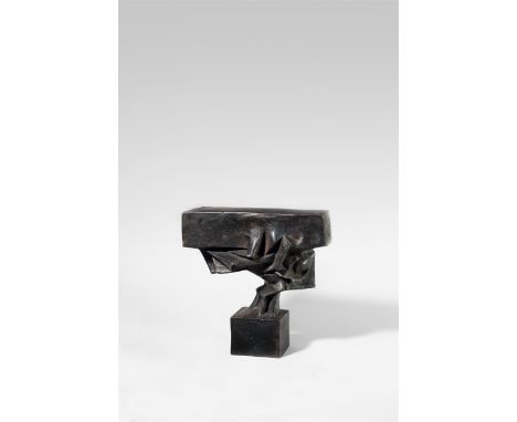 Fritz Koenig (Würzburg 1924 – 2017 Ganslberg b. Landshut). „Karyatide II“. 1965Bronze mit dunkelbrauner Patina.  30&nbsp;×&nb