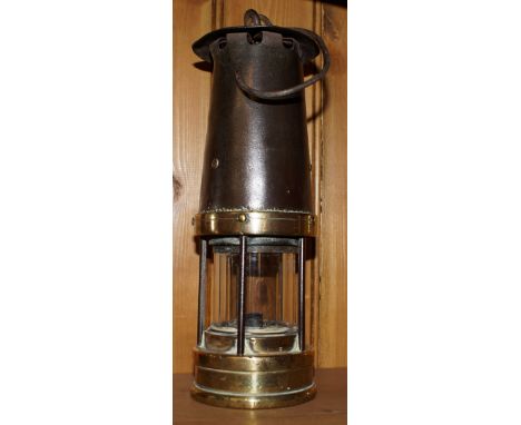 Brass and metal miner's lamp