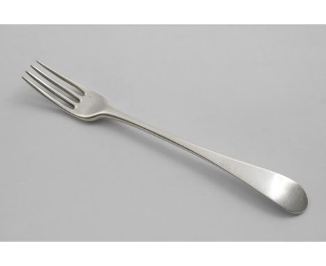 A GEORGE III SCOTTISH TABLE FORK by Patrick Robertson of Edinburgh, 1783;  2.3 oz