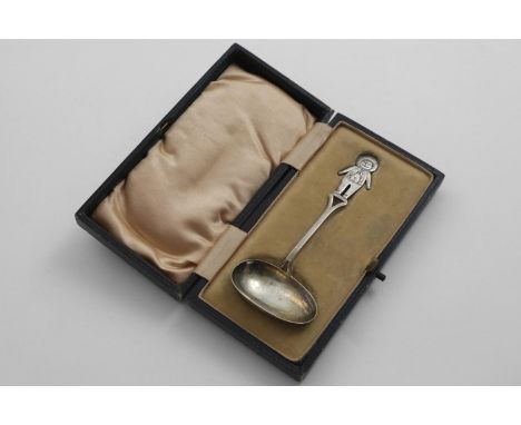 ROBERTSTON'S ADVERTISING FIGURE:- An Edwardian child's or preserve spoon with an egg-shaped bowl and the Golly*figure termina