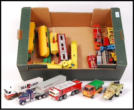 A collection of assorted scale diecast model vehicles by Corgi , Matchbox , Lone Star and others to include: Corgi Berleit an