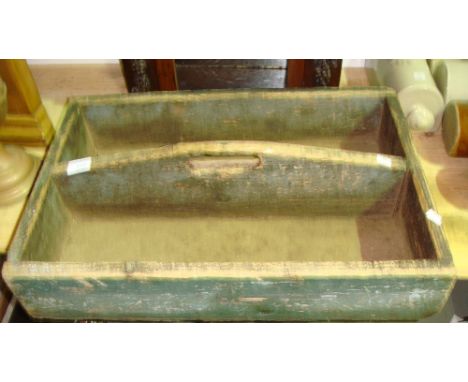 Vintage painted wooden trug
