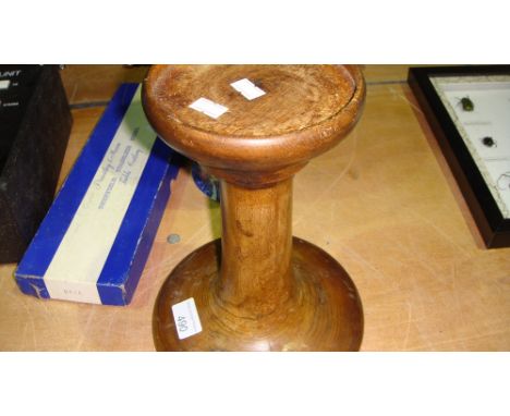 Vintage oak wig stand