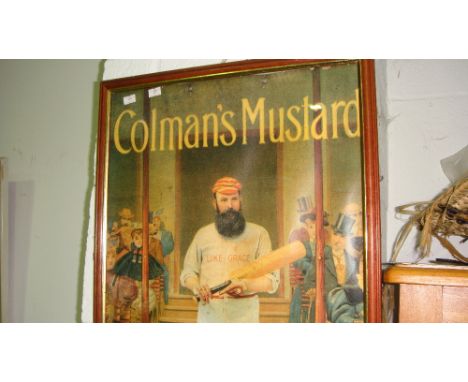 Vintage style advertising poster Colmans Mustard & advertising dartboard