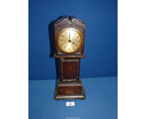 A miniature Grandfather clock, 15" high.