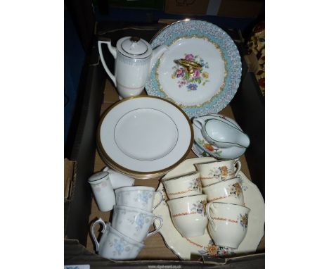 A quantity of tea ware to include: six Minton "Winchester" side plates, Royal Albert "Enchantment" cake plate, Royal Worceste