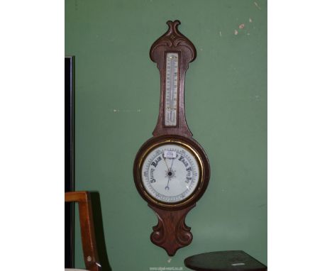 A Banjo aneroid Barometer, 32" long.