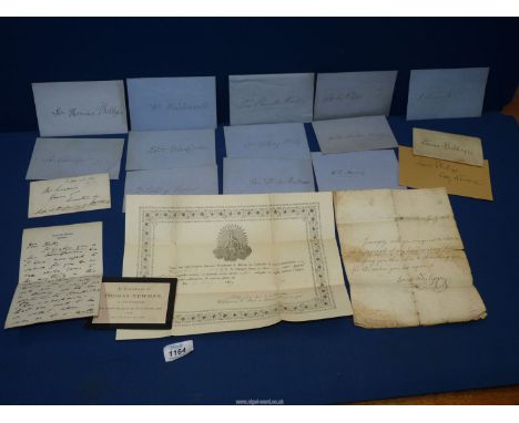 A most curious and interesting collection of some seventeen Letters, circa 1858-1861, one of King Louis Philippe of France 18