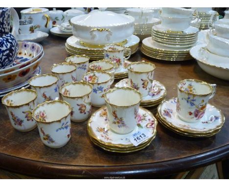 A set of twelve Hammersley coffee cups and saucers Reg.No 150153 design.