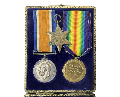 WWI pair of medals comprising British War Medal and Victory Medal awarded to 12-1379 Pte. H. Marshall York and Lanc. R.; both