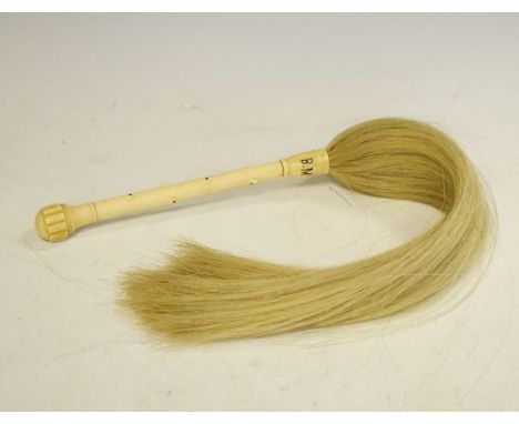 Early 20th Century ivory handled fly whisk   Condition: 