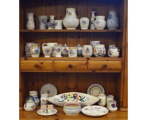 Large quantity of various Poole pottery, traditional decoration and mainly 1930's/1950's period   Condition: 