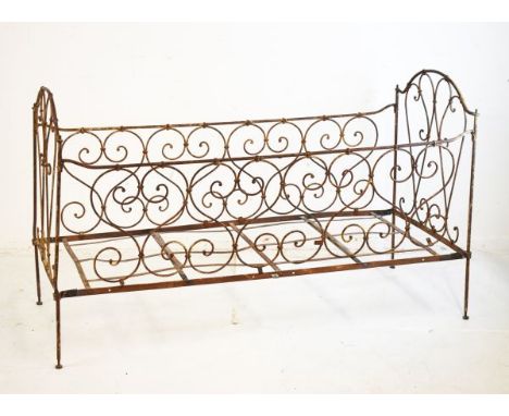 Vintage painted metal child's bed/cot   Condition: 