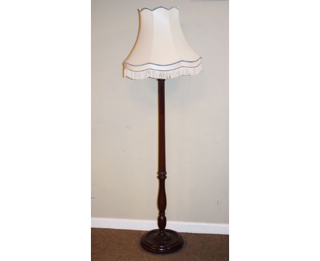 Mahogany finish standard lamp   Condition: 