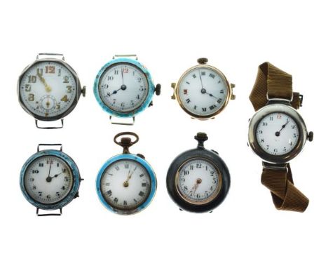 Thirty-one various ladies and gentlemen's vintage wristwatches and fob watches   Condition: 