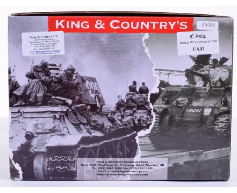 King and Country set EA093 8th Army Daimler Mk.2 Armoured Car in original box (3) (E, box E)