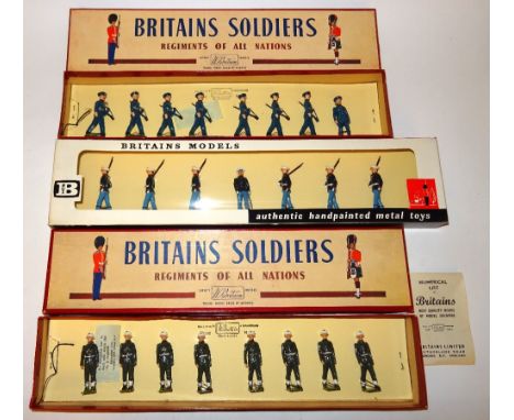Britains US Forces sets 2021, Military Police and 2044 Army Air Corps in original ROAN boxes (M) 1957, and 9182 Marines in or