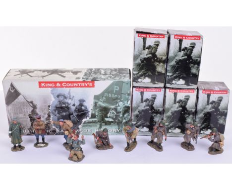 King and Country WWII Fall of Berlin sets RA12 Captured, RA17 Red Army Soldier, RA31 Red Army Officer, RA32 Kneeling ready, a