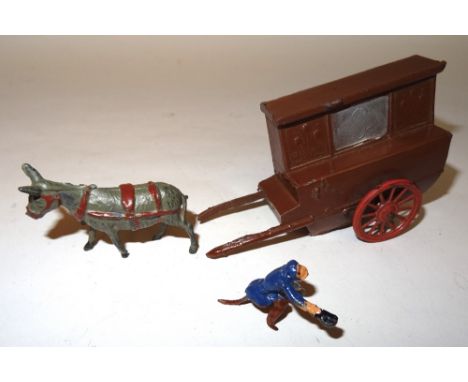 Charbens Barrel Organ with donkey and monkey (VG-G, one small hole in donkey neck) (3)