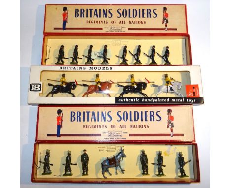 Britains Indian Empire sets 197, Gurkha Rifles, and 1893, Indian Army Service Corps in original ROAN boxes (M) 1957, and 9261