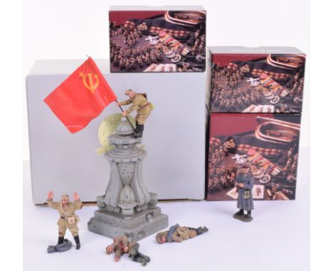 King and Country Russian 0ST-Front sets RA23 Red Army soldier surrendering, RA27 Red Army General, RA64 Raising the Red Flag 
