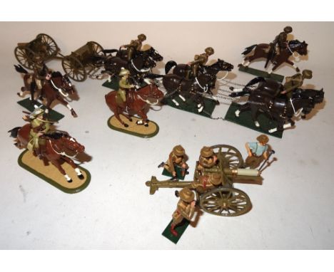 * Fusilier: First World War Australian Light Cavalry Horse Artillery 13pdr Gun Team (VG-G, one horse legs broken, three horse