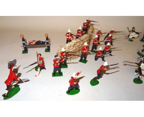 Trophy Zulu Wars 24th Foot sets H21A, H23A, H25A, H27A and H29, ZS3A and ZS29: RAMC Wagon, Stretcher, Sandbag firing step, Bu