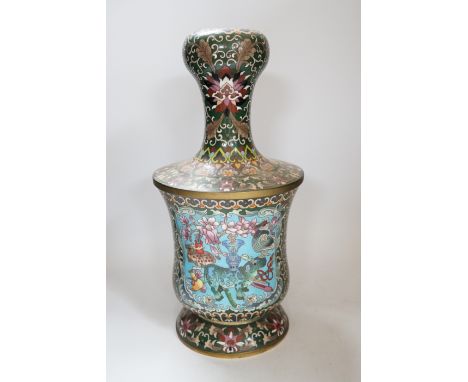 A Chinese cloisonné enamel vase, 20th century, 38cm high