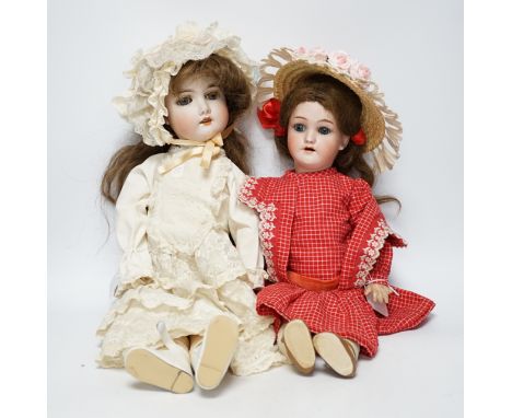 A Gebruder Kuhnlenz K168 doll, 58cm, good condition, and a Heinrich Handwerck Simon &amp; Halbig doll, 45cm