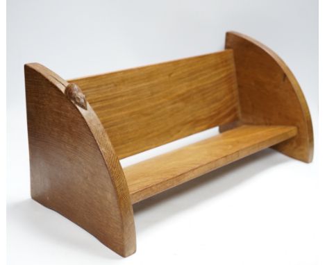 A Robert ‘Mouseman’ Thompson oak book trough, 45cm wide
