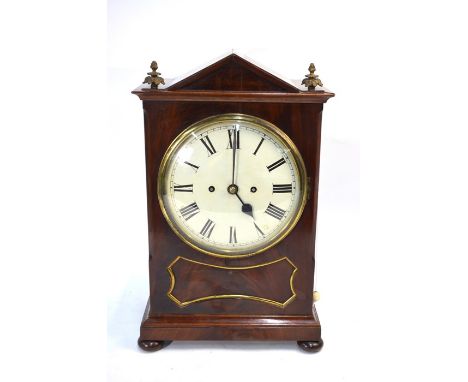 A Regency mahogany bracket clock&nbsp;- Edward Thorpe by repute - the 8 - day single fusee movement with hour repeat striking