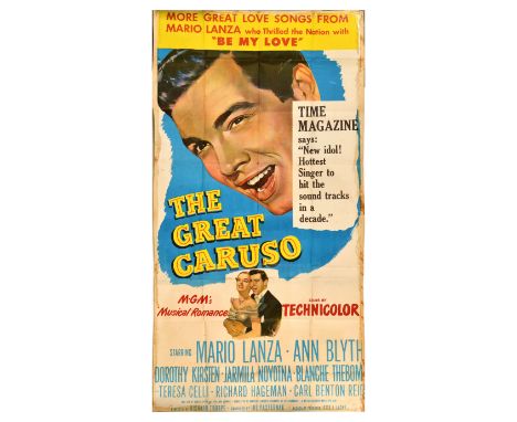 Original vintage movie poster for The Great Caruso, a 1951 biographical music drama directed by Richard Thorpe, and starring 