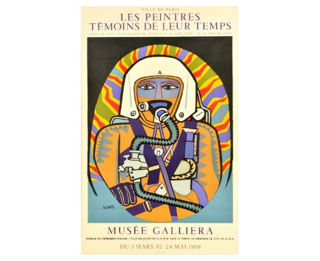 Original vintage advertising poster for Les Peintres Temoins de Leur Temps Musee Galliera / The Painters Witnesses of Their T