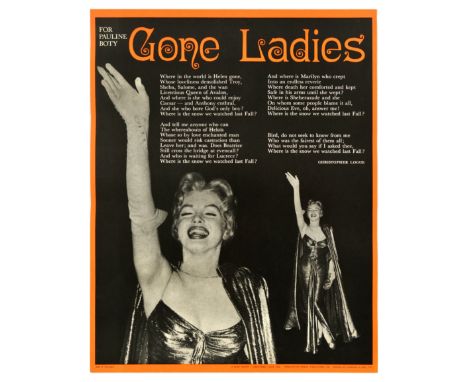 Set of 3 original vintage posters featuring poetry by an English poet Christopher Logue (1926-2011). 1. September Song - Be n
